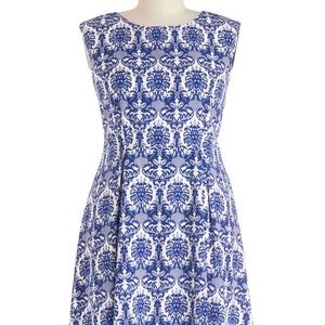 New Colbalt blue pattern dress 2x